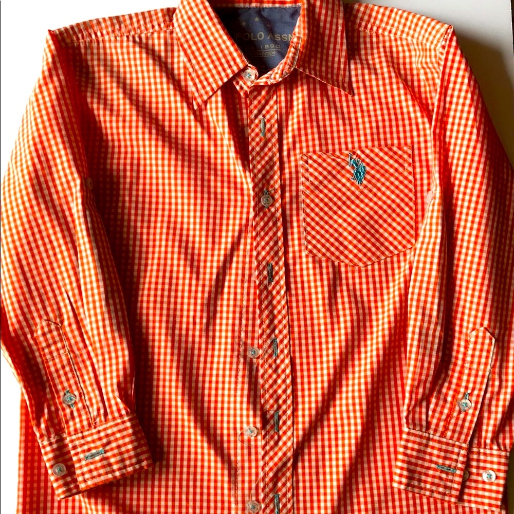 Polo association boys check shirt size 8.